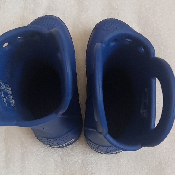 Excellent Condition Kids Vibrant Blue Crocs  Rain Boots  Toddler Size 7 - Picture 7 of 7